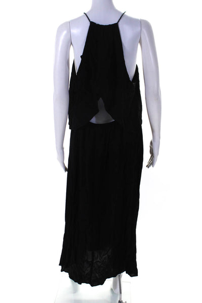 Madewell Womens Sleeveless Scoop Neck Layered Midi Dress Black Size 10