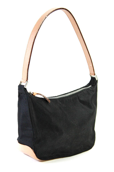 Kate Spade New York Womens Black Nylon Zip Small Shoulder Bag Handbag