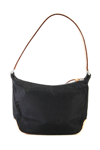 Kate Spade New York Womens Black Nylon Zip Small Shoulder Bag Handbag