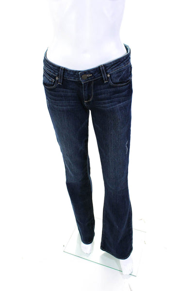 Paige Women's Dark Wash Mid Rise Bootcut Jeans Blue Size 26