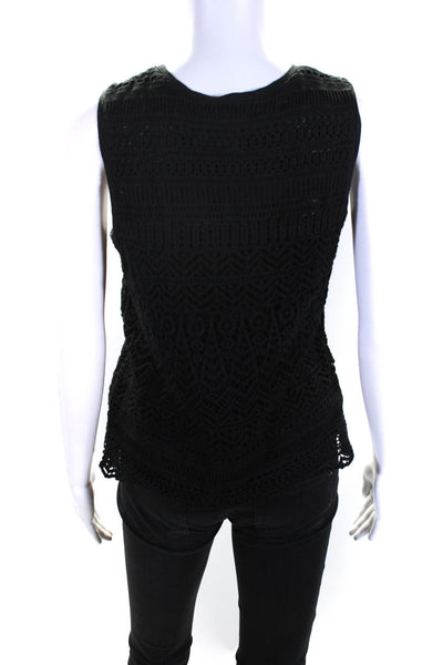 Generation Love Womens Cut Out Round Neck Pullover Tank Top Black Size S