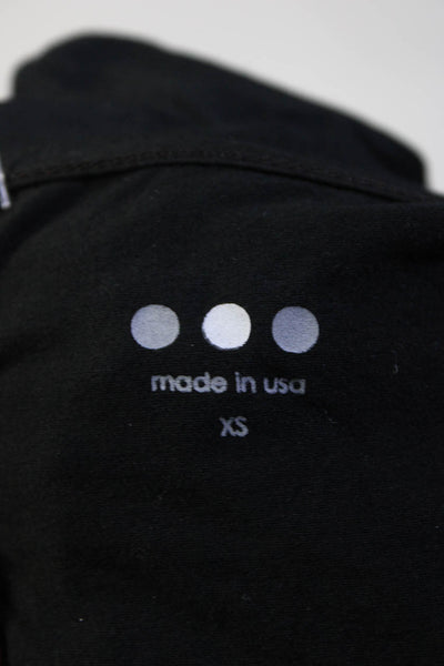 Three Dots Womens Stretch Belted Round Neck Maxi T-Shirt Dress Black Size XS