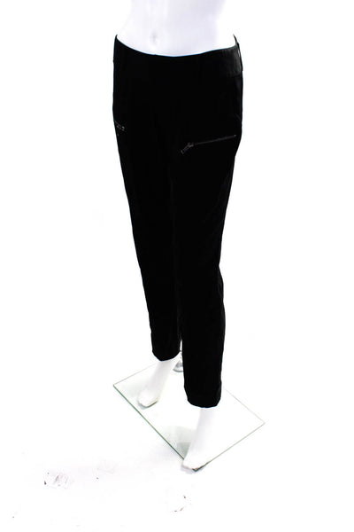 Helmut Lang Women's Flat Front Straight Leg Dress Pant Trousers Black Size 2