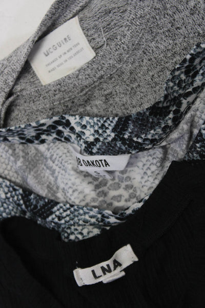BB Dakota McGuire LNA Womens Animal Long Sleeve Pullover Tops Blue Size S Lot 3