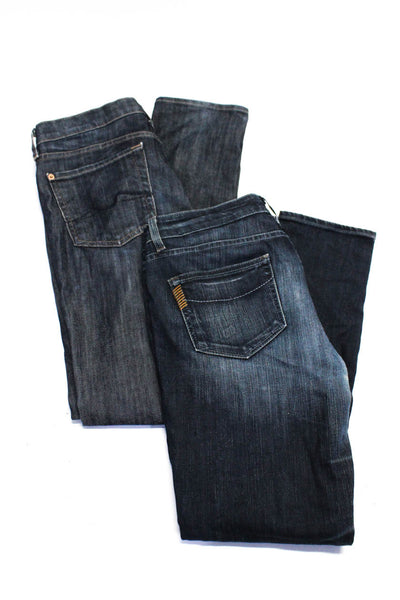 Paige For All Mankind Womens Skinny Slim Cut Jeans Blue Denim Size 27 28 Lot 2