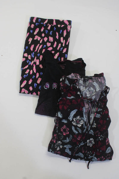 I Love Ronson Womens T-Shirt Blouse Midi Skirt Black Multicolor Size XS M Lot 3