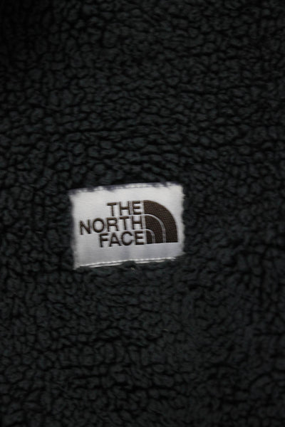 North Face Childrens Boys Teddy Fleece Full Zip Lightweight Jacket Gray Size XL