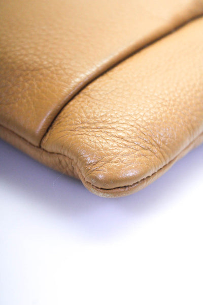Michael Kors Womens Leather Zipped Gold Tone Medallion Wristlet Handbag Yellow