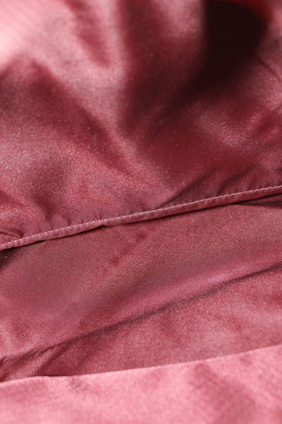 Tumi Womens Leather Pocket Nylon Top Handle Large Tote Handbag Maroon