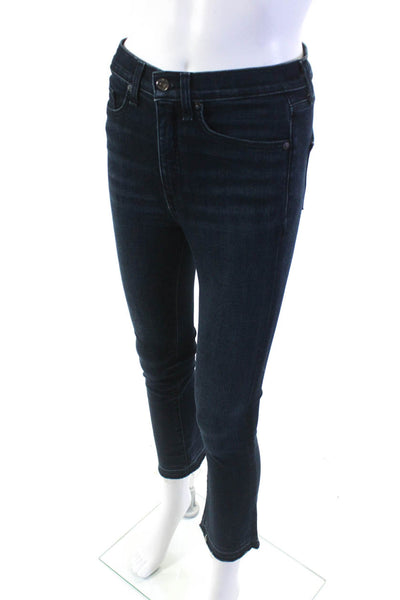 Veronica Beard Womens Cotton Blend 5 Pocket Mid-Rise Bootcut Jeans Blue Size 25