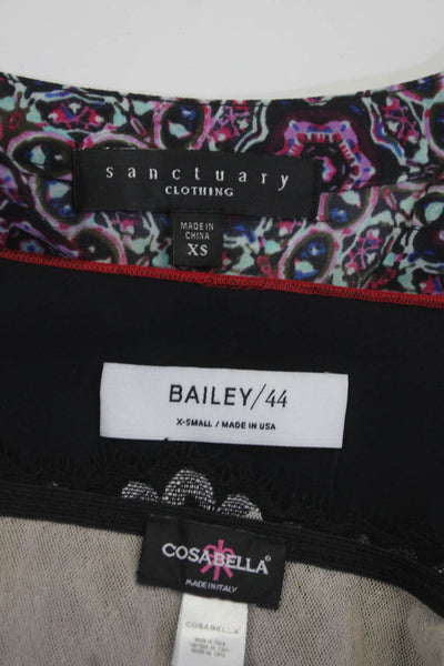 Sanctuary Bailey 44 Cosabella Womens Sleeveless Blouse Purple Size XS M Lot 3