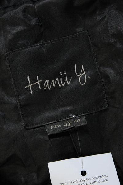 Hanii Y Womens Wool Woven Cap Sleeve Lined Extra Mini Shift Dress Gray Size 42IT
