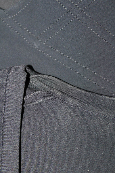 Alaia Women's Printed Scoop Neck A Line Knit Dress Black Size 36