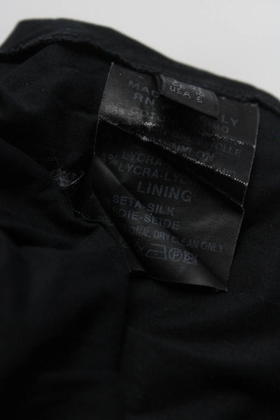 Derek Lam Women's Sleeveless Button Front A Line Dress Black Size 6