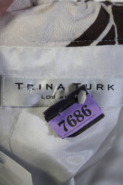 Trina Turk Women's Strapless Tie Waist Short Jumpsuit Brown Size 8