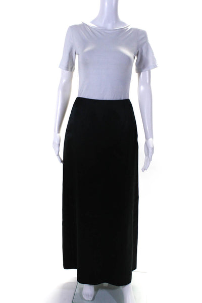 Nicole Miller Women's Zip Closure A-Line Maxi Skirt Black Size 4