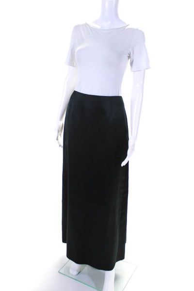 Nicole Miller Women's Zip Closure A-Line Maxi Skirt Black Size 4