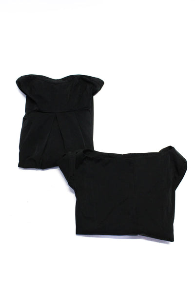 Theory Women's Square Neck Strapless Mini Two Piece Dress Set Black Size 6