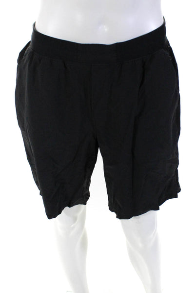 Lululemon Mens Drawstring Lightweight Athletic Shorts Black Size Large