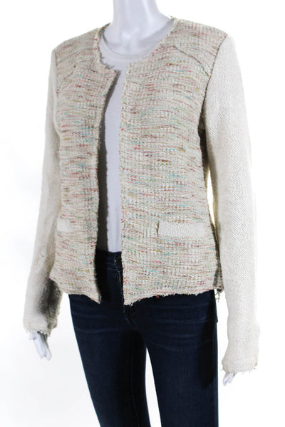Drew Womens Cotton Round Neck Open Front Cardigan Sweater Multicolor Size S