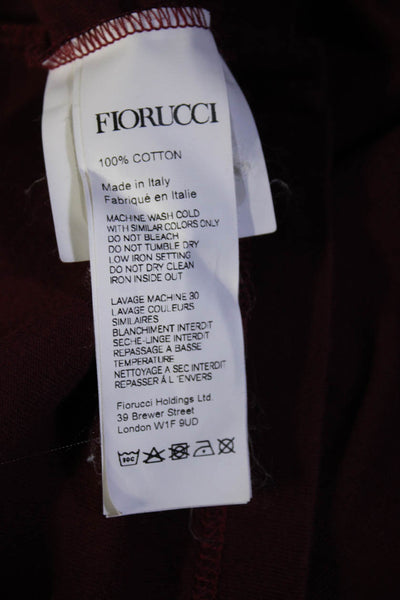 Fiorucci Women's Graphic Print Short Sleeve Crewneck Tee Maroon Size XS