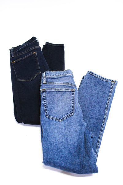 Re/Done Frame Denim Womens High Rise Slim Straight Jeans Blue Size 28 29 Lot 2