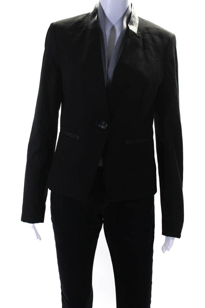 Iris Women's Long Sleeves One Button Blazer Black Size 6