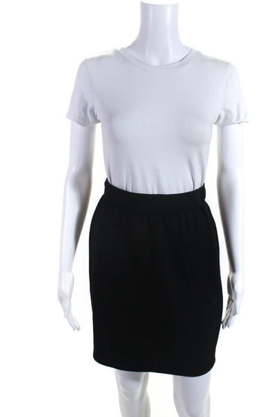 St. John Collection Women's Elastic Waist Bodycon Mini Skirt Black Size 4