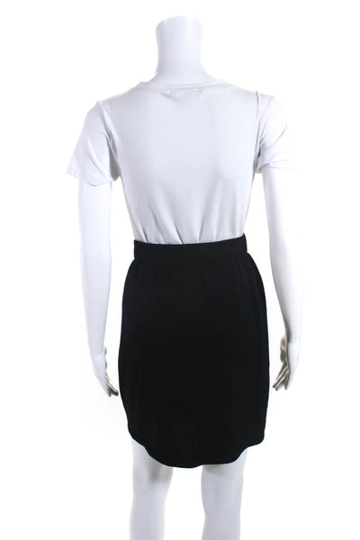 St. John Collection Women's Elastic Waist Bodycon Mini Skirt Black Size 4