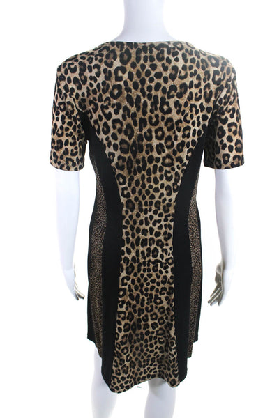 Michael Michael Kors Women's Short Sleeves Mini Dress Animal Print Size M