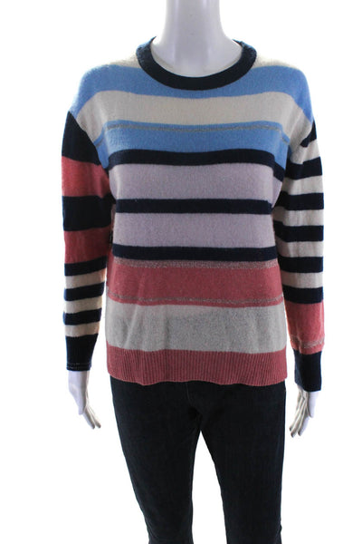 360 Cashmere Womens Multicolor Cashmere Striped Pullover Sweater Top Size XS
