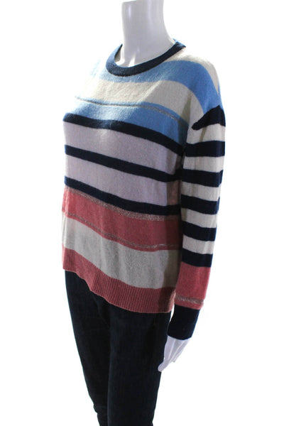 360 Cashmere Womens Multicolor Cashmere Striped Pullover Sweater Top Size XS