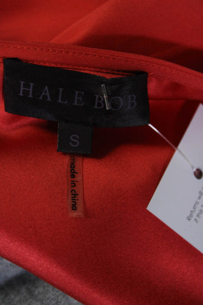 Hale Bob Womens Silk Balochi Traditional Design Mini Tunic Dress Red Size S