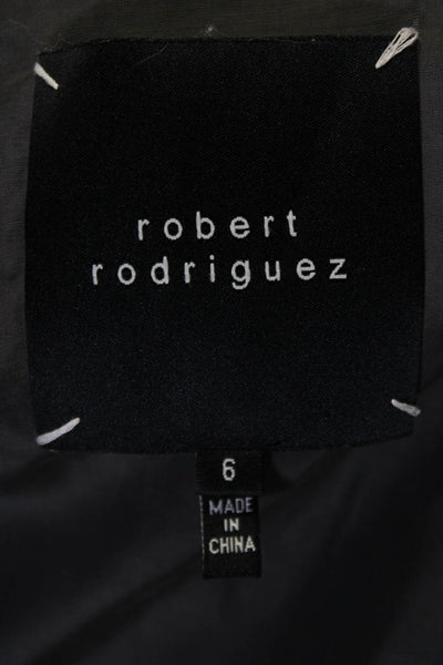Robert Rodriguez Black Label Womens Two Button Collared Jacket Gray Size 6