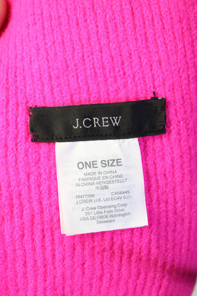 Tory Burch J Crew Multicolor Pink Infinity Scrunch Ribbed Scarves Size OS Lot 2