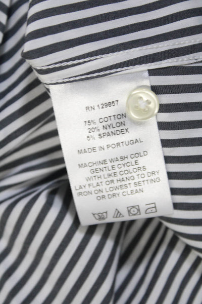 The Shirt Women's Collar Long Sleeves Button Up Stripe Shirt Size XS