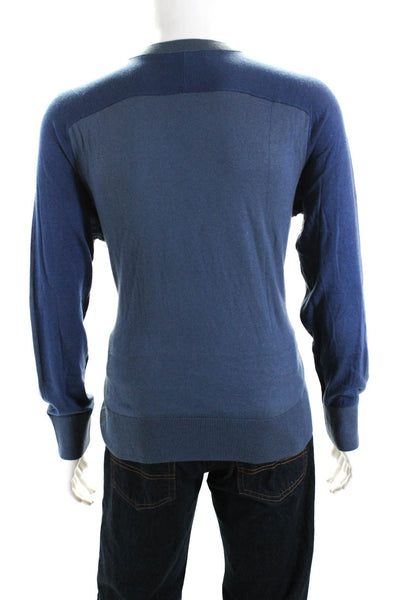 Rag & Bone Men's Cotton Silk Blend Crewneck Pullover Sweater Blue Size L