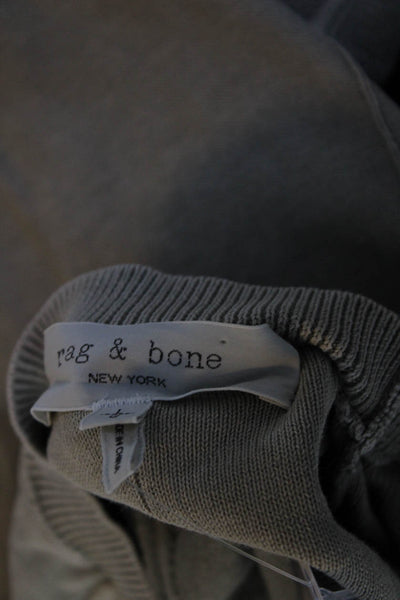 Rag & Bone Men's Cotton Long Sleeve Crewneck Pullover Sweater Gray Size L