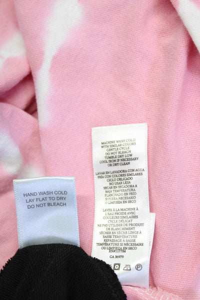 Rails LNA Womens Tie Dyed Tee Shirt Crop Top Black Pink Size XS Lot 2