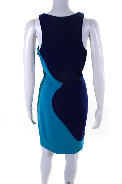 Rachel Roy Womens Colorblock Sleeveless Tank Shift Dress Indigo Blue Size 8