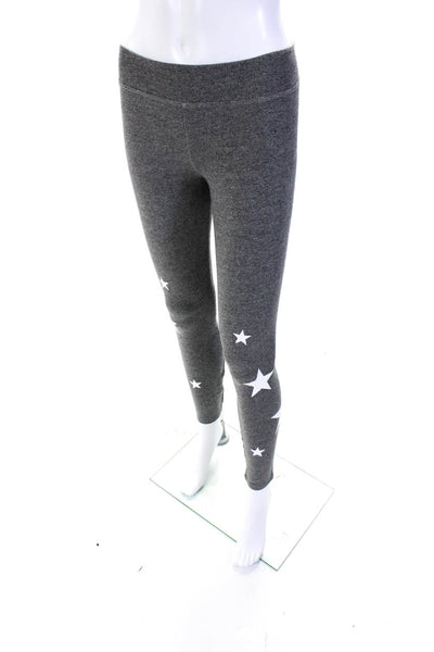 Sundry Womens Stars Print Pull On Slim Leg Sweatpants Gray Cotton Size 1