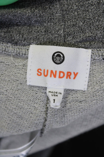 Sundry Womens Stars Print Pull On Slim Leg Sweatpants Gray Cotton Size 1