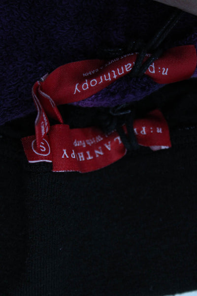 Philanthropy Womens Tie Dye Print Shorts Sweatpants Purple Black Size Small Lot