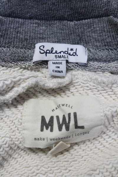 Splendid Women's Crewneck Long Sleeves Pullover Sweatshirt Gray Size S Lot 2