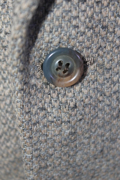 Hickey Freeman Mens Woven Two Button Blazer Jacket Gray Wool Size 40