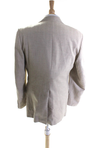Tom James Mens Two Button Blazer Jacket Beige Size 42 Long