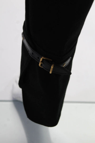 Gucci Womens Black High Rise Buckle Ankle Detail Straight Leg Jeans Size 38