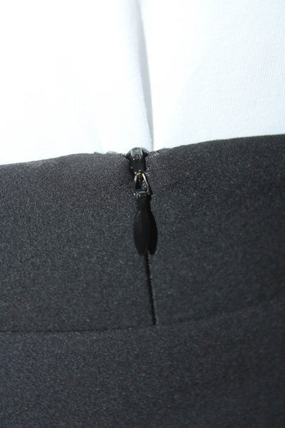 Intermix Womens Belted Button Down Knee Length Pencil Skirt Black Size Petite