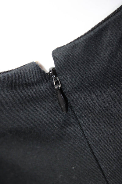 Elie Tahari Womens Cotton Side Zip Hook & Eye Straight Dress Pants Black Size XL