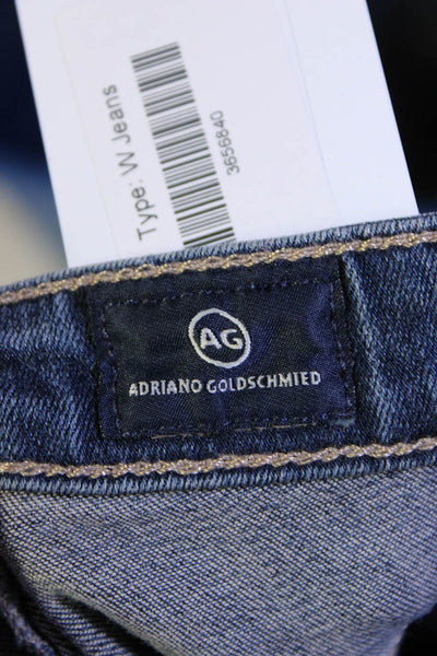 AG Adriano Goldschmied Womens Cotton Mid-Rise Angel Boot Cut Jeans Blue Size 27